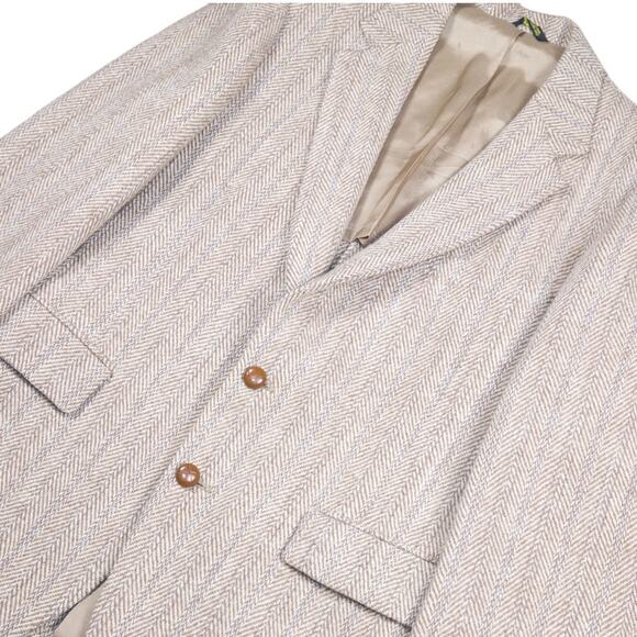 Harris & Frank x Harris Tweed Herringbone Sport Coat 42R - Picture 5 of 8